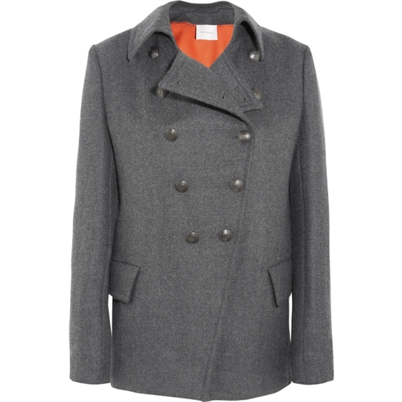 Pierre Balmain Grey Double Breasted Twill Coat 38 - Picture 4 of 14